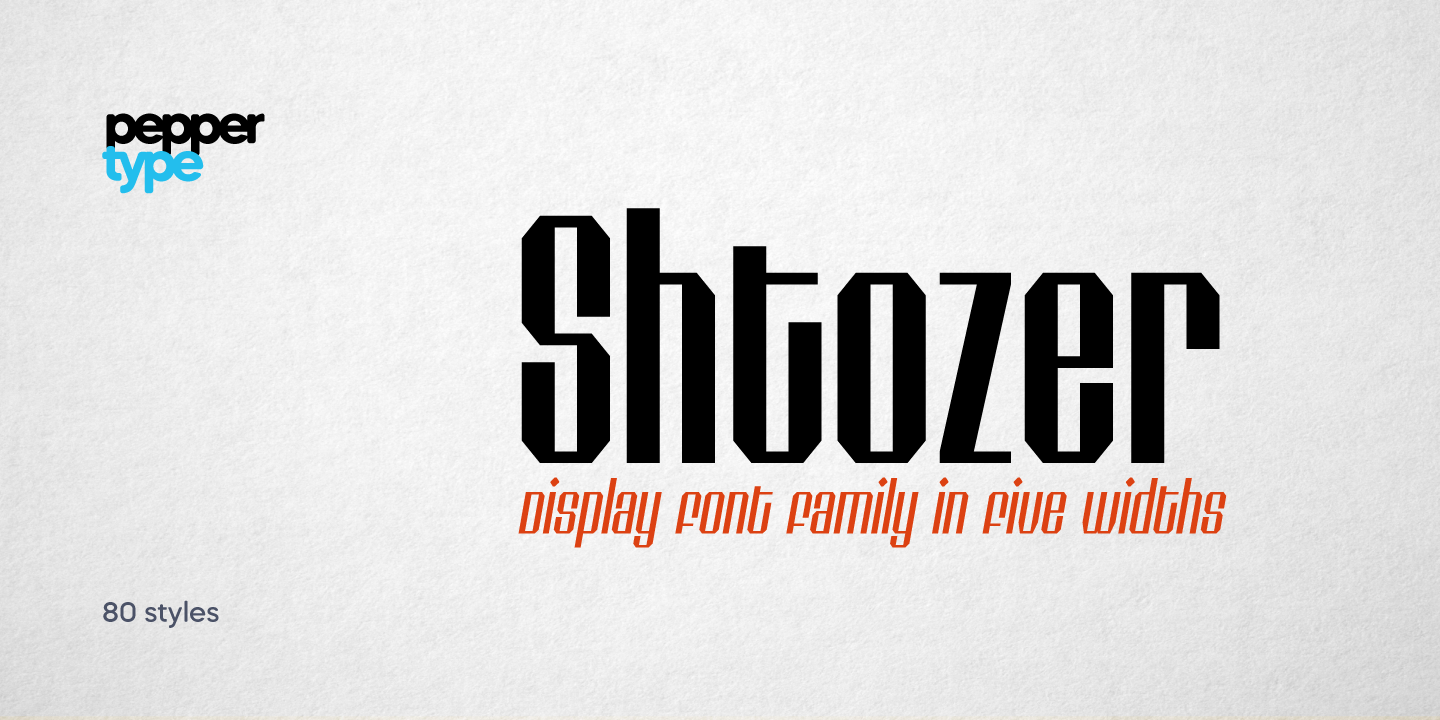 Schriftart Shtozer 400